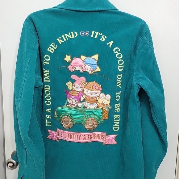 Hello Kitty Teal Jean Jacket with Colorful Embroidery - Picture 9 of 9